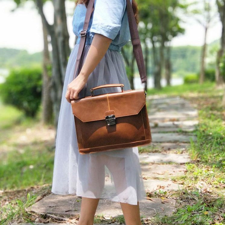 CLASSIC Vintage Vegan Leather Briefcase VEGIA Bags Vegan backpacks