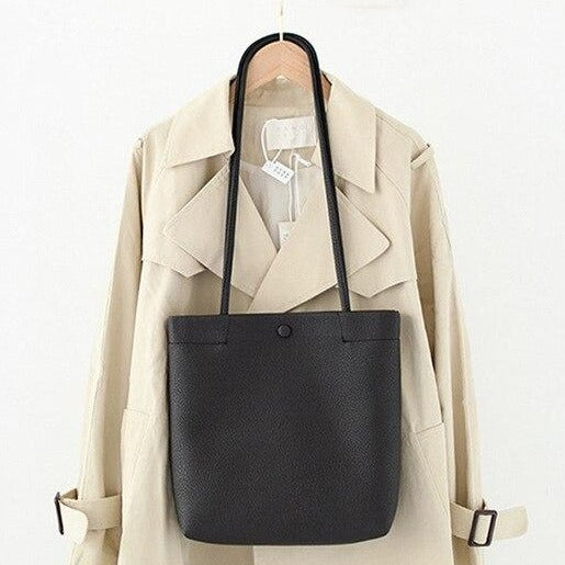 CEZIRA Vegan Leather Casual Bucket Tote Bag VEGIA Bags Vegan