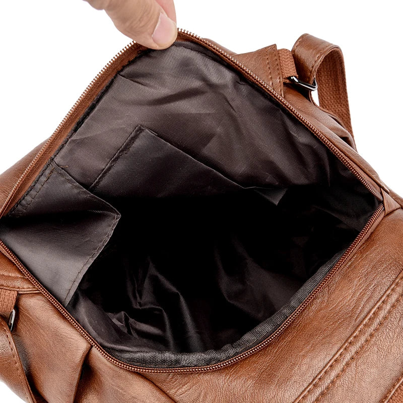 VINTAGE Small Vegan Leather Backpack