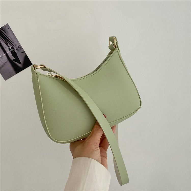 Aktudy Simple Elegant Women Small Shoulder Bag Pure Color Sling Handbags  (Black) - Walmart.com