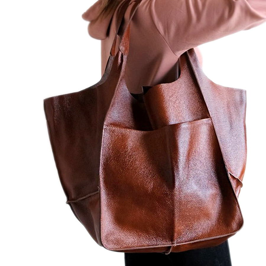 Ess Office Bag Chic Small Bag Vegetarian Leather Retro Hobo Bag