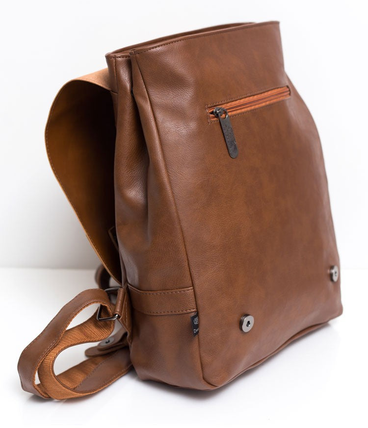 THREE BOX Vegan Leather Dual Strap Backpack – VEGIA Bags – Vegan backpacks, vegan handbags, vegan totes & vegan laptop bags