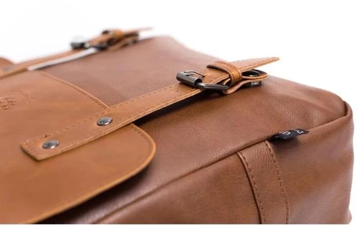 THREE BOX Vegan Leather Dual Strap Backpack – VEGIA Bags – Vegan