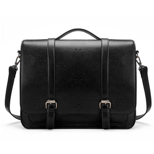 Bolso / maletín / mochila para portátil con estampado de flores de cuero vegano ECOSUSI
