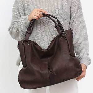 Vegan Leather Causal Tote & Shoulder Bag