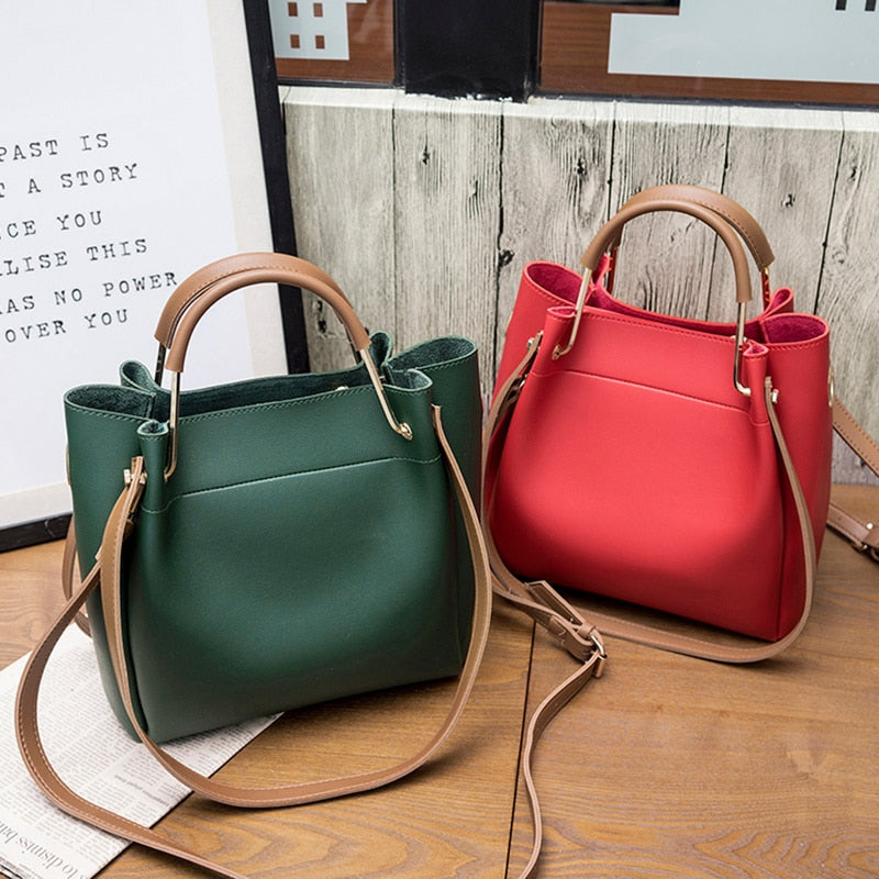 RETRO Vegan Leather Handbag With Shoulder Strap – VEGIA Bags