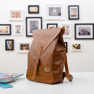 all in one vegan leather backpack set CLASSIC a wipe pocket Vegan Leather Convertible Backpack