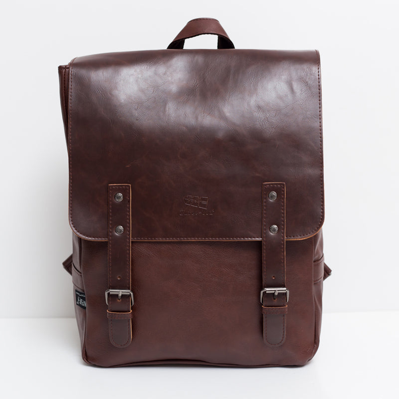 THREE BOX Vegan Leather Dual Strap Backpack – VEGIA Bags – Vegan